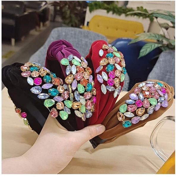 luxury flannel diamond gem shining knotted headband street shooting retro personality headband card hair accessories, Silver
luxury flannel diamond gem shining knotted headband street shooting retro personality headband card hair accessories, Silver