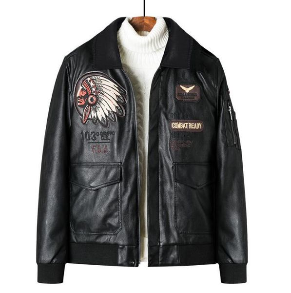 spring autumn 2021 pu leather turn-collar embroidery locomotive clothes men's high-quality fashion jacket sxx8, Black
spring autumn 2021 pu leather turn-collar embroidery locomotive clothes men's high-quality fashion jacket sxx8, Black