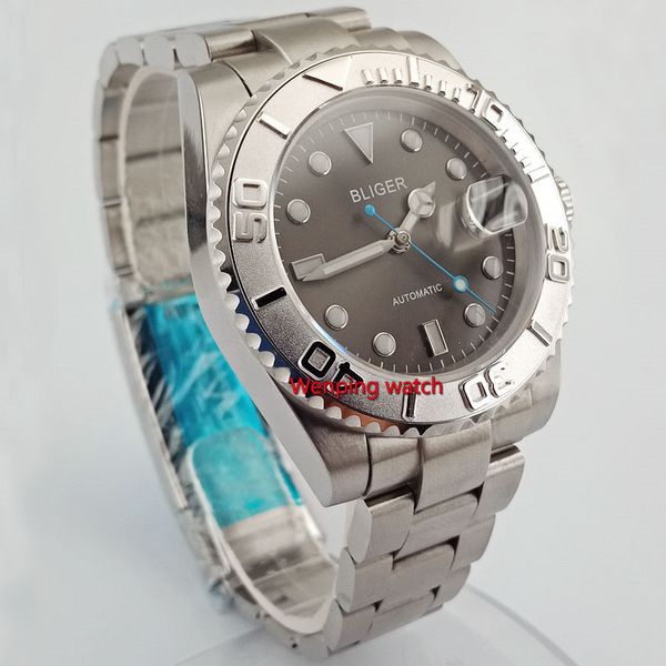 40mm bliger gray sterile dial luminous marks sapphire crystal automatic mens watch w2622, Slivery;brown
40mm bliger gray sterile dial luminous marks sapphire crystal automatic mens watch w2622, Slivery;brown