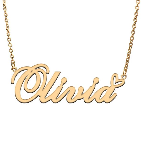 pendant necklaces olivia love heart name necklace personalized gold plated stainless steel collar for women girls friends birthday wedding g, Silver
pendant necklaces olivia love heart name necklace personalized gold plated stainless steel collar for women girls friends birthday wedding g, Silver