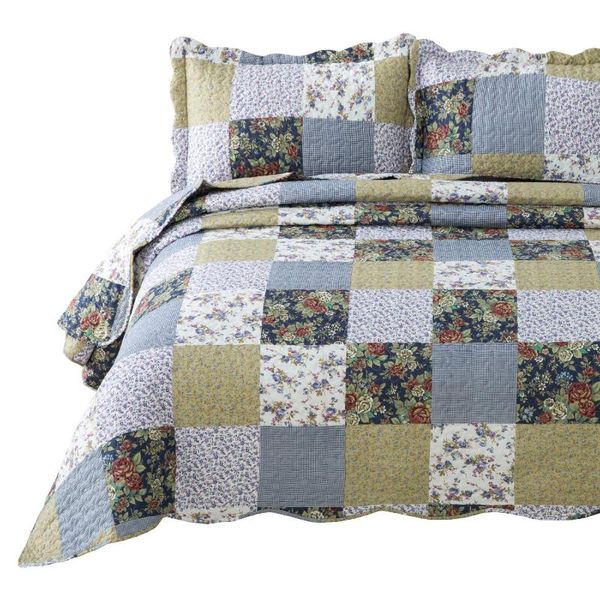 comforters & sets 100% cotton king quilt 3pc set patchwork quilts colorful stitching floral plaid vintage luxury bedspread 1 2 pillow shams
comforters & sets 100% cotton king quilt 3pc set patchwork quilts colorful stitching floral plaid vintage luxury bedspread 1 2 pillow shams
