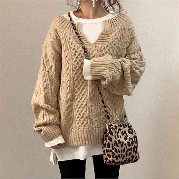 autumn and winter knitted sweater twist pattern loose casual ladies sweater v-neck long-sleeved pullover lazy style sweater coat, White;black
autumn and winter knitted sweater twist pattern loose casual ladies sweater v-neck long-sleeved pullover lazy style sweater coat, White;black