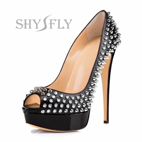 dress shoes 2021 fashion high heels peep toes rivet shallow women pumps ladies slip on boat woman shoe zapatos muje plus size 43 44 45, Black
dress shoes 2021 fashion high heels peep toes rivet shallow women pumps ladies slip on boat woman shoe zapatos muje plus size 43 44 45, Black