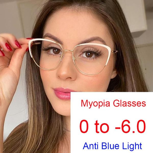 sunglasses vintage white-rimmed cat eye myopia glasses women anti blue rays optical prescription eyelasses frame tired sight -5.0 leesbril, White;black
sunglasses vintage white-rimmed cat eye myopia glasses women anti blue rays optical prescription eyelasses frame tired sight -5.0 leesbril, White;black