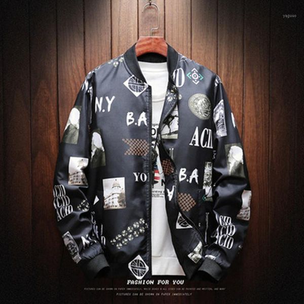 men's jackets fashion men bomber jacket spring autumn print casual coat mens stand collar baseball male outerwear brand clothing, Black;brown
men's jackets fashion men bomber jacket spring autumn print casual coat mens stand collar baseball male outerwear brand clothing, Black;brown