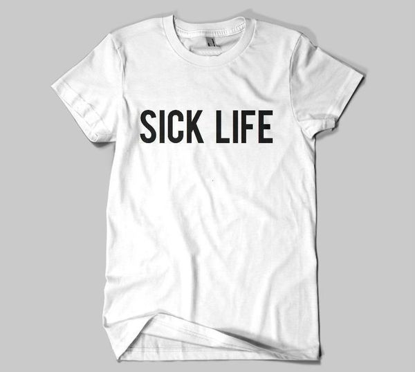 women tshirt sick life letter print cotton casual funny shirt for lady black white tee hipster street wear zt203-103
women tshirt sick life letter print cotton casual funny shirt for lady black white tee hipster street wear zt203-103