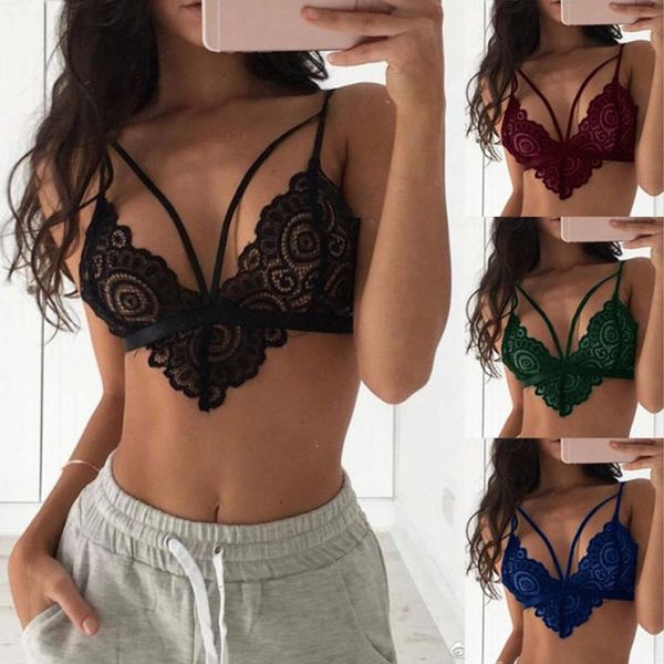 bras lingerie women lace floral bralette crop cami unpadded tank perspective hollow out underwear female erotic costume, Red;black
bras lingerie women lace floral bralette crop cami unpadded tank perspective hollow out underwear female erotic costume, Red;black
