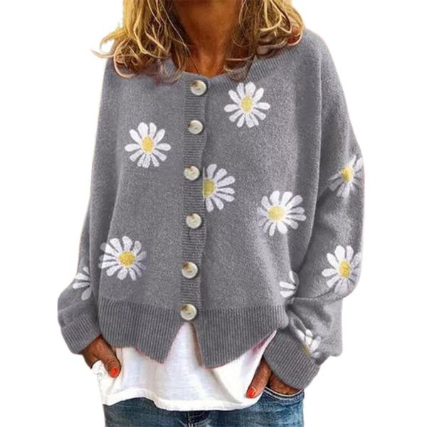 women's sweaters outwear winter warm pullover womens long sleeve cardigan harajuku casual loose sweater daisy printed floral, White;black
women's sweaters outwear winter warm pullover womens long sleeve cardigan harajuku casual loose sweater daisy printed floral, White;black