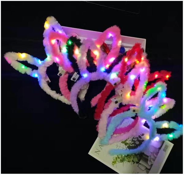 new luminous plush rabbit ears led lights headband children cute bunny performance cosplay headband christmas hair acc qyluqc, Blue;red
new luminous plush rabbit ears led lights headband children cute bunny performance cosplay headband christmas hair acc qyluqc, Blue;red