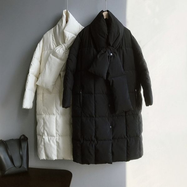 winter 2021 new sleeve cotton down long with scarf loose style women coat casaco feminino czoo, Black;brown
winter 2021 new sleeve cotton down long with scarf loose style women coat casaco feminino czoo, Black;brown