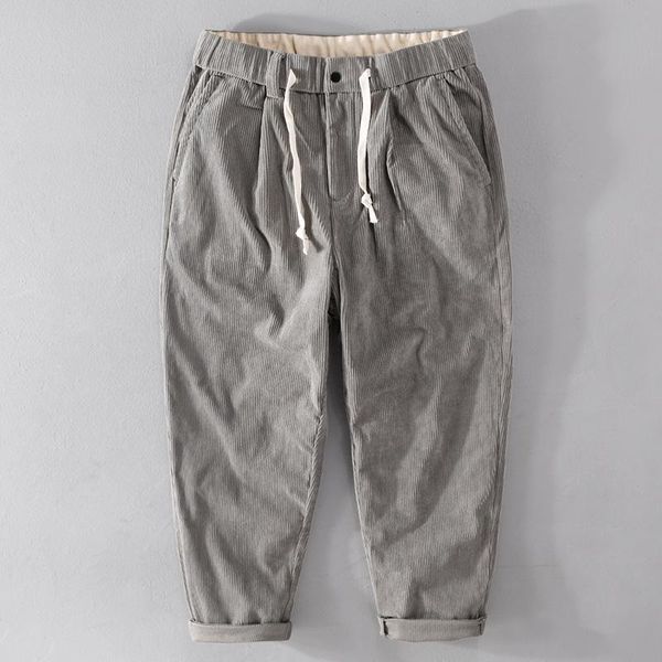 men's pants 7607 autumn winter corduroy casual loose daily fashion urban retro premium cotton wide-leg drawstring trouser, Black
men's pants 7607 autumn winter corduroy casual loose daily fashion urban retro premium cotton wide-leg drawstring trouser, Black