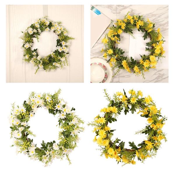 decorative flowers & wreaths artificial daisy wreath vintage garland ing ornament door decors
decorative flowers & wreaths artificial daisy wreath vintage garland ing ornament door decors