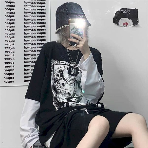 long sleeves shirts korean in harajuku bf style dark girl fake loose impression of two female superior student shirt dzlw, White
long sleeves shirts korean in harajuku bf style dark girl fake loose impression of two female superior student shirt dzlw, White