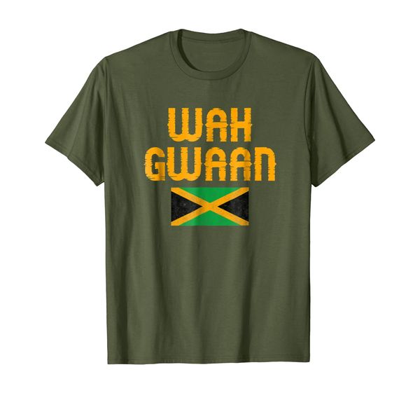 wah gwaan jamaica t-shirt, White;black
