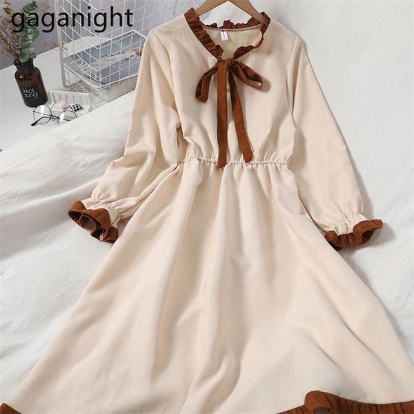 gaganight vintage women ruffle maxi dress long sleeve spring autumn chic korean dresses female bow a line bandage vestidos sweet 210309, Black;gray
gaganight vintage women ruffle maxi dress long sleeve spring autumn chic korean dresses female bow a line bandage vestidos sweet 210309, Black;gray