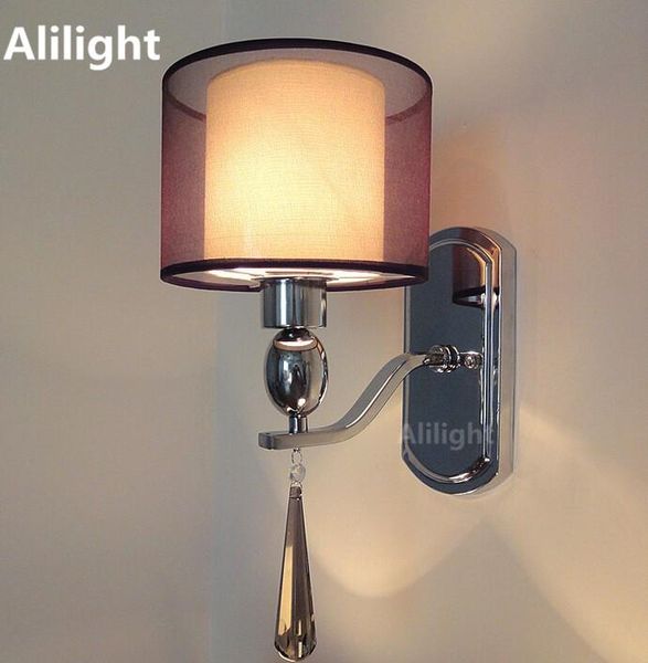 wall lamps modern crystal lamp fabric abajur lights bedroom home decor indoor lighting fixture lampada led 110v-220v metal sconce
wall lamps modern crystal lamp fabric abajur lights bedroom home decor indoor lighting fixture lampada led 110v-220v metal sconce