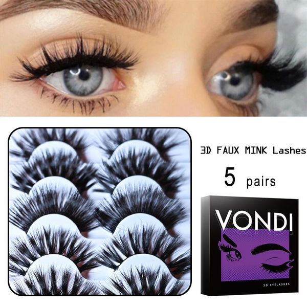 false eyelashes vondi 5 pairs 3d faux mink lashes thick fluffy 15-25mm soft extension wholesale for professionals
false eyelashes vondi 5 pairs 3d faux mink lashes thick fluffy 15-25mm soft extension wholesale for professionals
