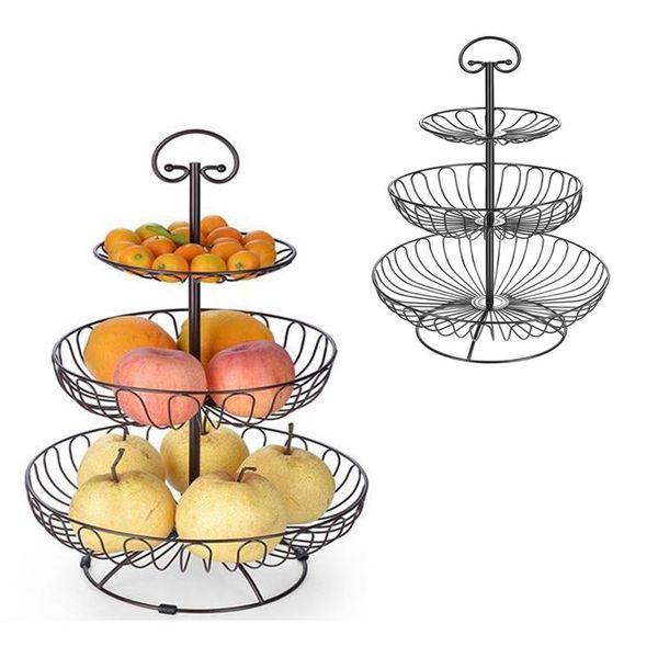 dishes & plates 3 layer fruit plate countermetal basket retro style tray rack storage household detachable cake stand
dishes & plates 3 layer fruit plate countermetal basket retro style tray rack storage household detachable cake stand