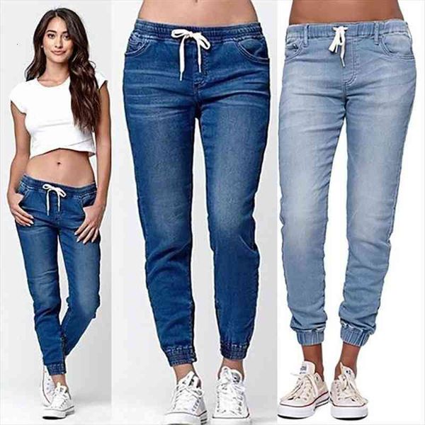 autumn women solid color denim pants blue casual drawstring high waist jeans fashion female loose straight pants mom jeans, Black;white
autumn women solid color denim pants blue casual drawstring high waist jeans fashion female loose straight pants mom jeans, Black;white