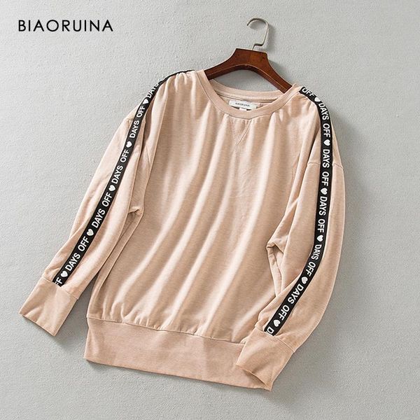 women's hoodies & sweatshirts biaoruina autumn thin velvet lining drop-shoulder side stitching webbing letters loose hooded pullover sw, Black
women's hoodies & sweatshirts biaoruina autumn thin velvet lining drop-shoulder side stitching webbing letters loose hooded pullover sw, Black