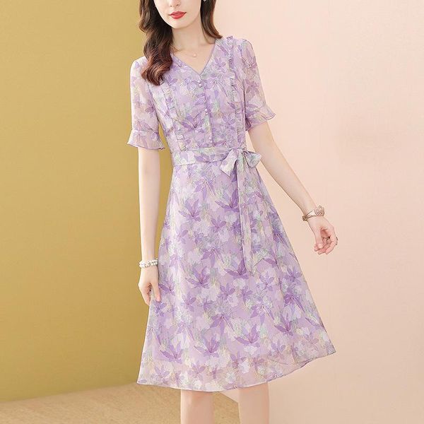 casual dresses purple chiffon floral summer dress women high waist beach fashion printed sashes ruffle button v-neck elegant, Black;gray
casual dresses purple chiffon floral summer dress women high waist beach fashion printed sashes ruffle button v-neck elegant, Black;gray