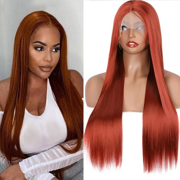 costume accessories 26inch 180%density realistic long straight orange brown natural high temperature fiber synthetic lace front wigs for wom, Silver
costume accessories 26inch 180%density realistic long straight orange brown natural high temperature fiber synthetic lace front wigs for wom, Silver