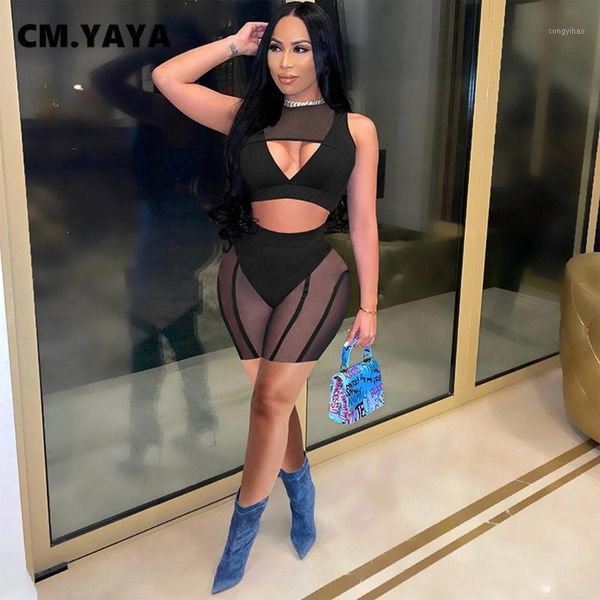women's tracksuits lemon gina women set solid mesh sleeveless cut out crop strechy shorts two 2 piece sets night clubwear summer o, Gray
women's tracksuits lemon gina women set solid mesh sleeveless cut out crop strechy shorts two 2 piece sets night clubwear summer o, Gray