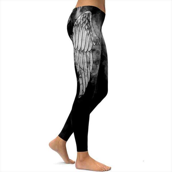 fashion angel wings women leggings anime 3d printed elastic cropped trousers casual sports fitness leggings cartoon pants, Black
fashion angel wings women leggings anime 3d printed elastic cropped trousers casual sports fitness leggings cartoon pants, Black