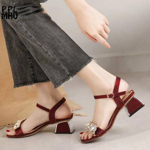 sandals summer women high heels rhinestone elegant buckle hollow thick heel fashion korean style casual peep toe party shoes, Black
sandals summer women high heels rhinestone elegant buckle hollow thick heel fashion korean style casual peep toe party shoes, Black