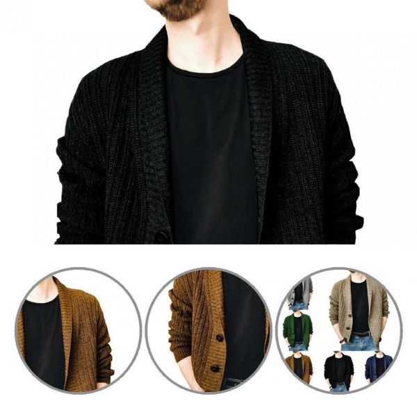 men's sweaters male winter men single breasted solid color casual cardigan leisure sweater lapel for going out, White;black
men's sweaters male winter men single breasted solid color casual cardigan leisure sweater lapel for going out, White;black