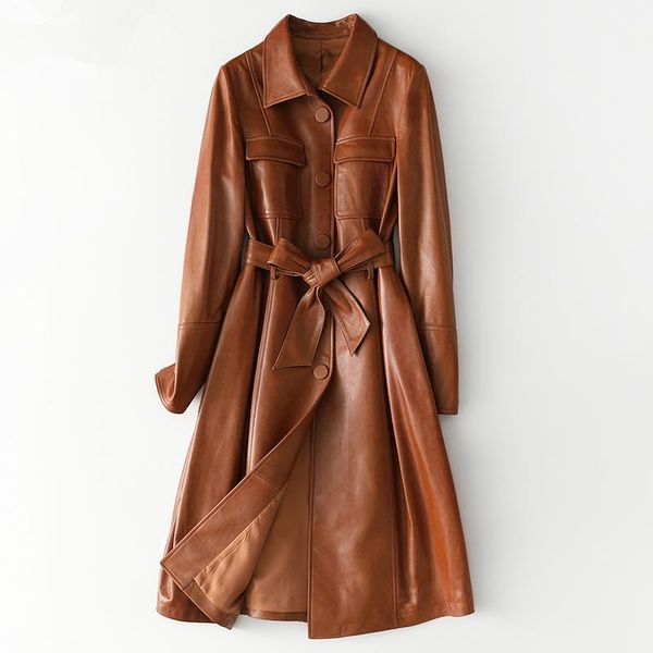 women's leather & faux 2022 vintage genuine jacket women sheepskin coat female long spring autumn real jackets windbreaker 176, Black
women's leather & faux 2022 vintage genuine jacket women sheepskin coat female long spring autumn real jackets windbreaker 176, Black