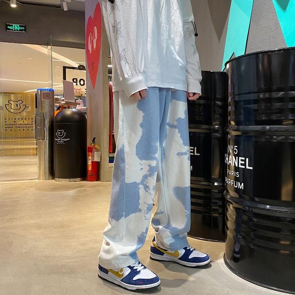 men's jeans high street for men straight casual denim pants harajuku baggy oversize trousers male, Blue
men's jeans high street for men straight casual denim pants harajuku baggy oversize trousers male, Blue