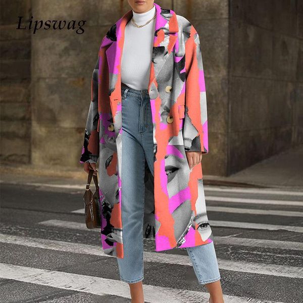 women's wool & blends vintage pattern print long cardigan women elegant turn-down collar button outerwear autumn winter loose warm jack, Black
women's wool & blends vintage pattern print long cardigan women elegant turn-down collar button outerwear autumn winter loose warm jack, Black