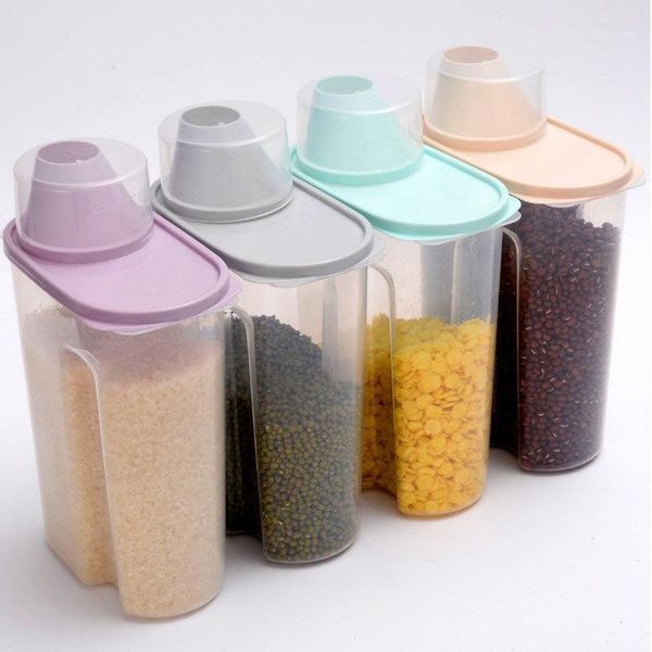 storage bottles & jars plastic cereal dispenser box kitchen food grain rice container flour with lid
storage bottles & jars plastic cereal dispenser box kitchen food grain rice container flour with lid