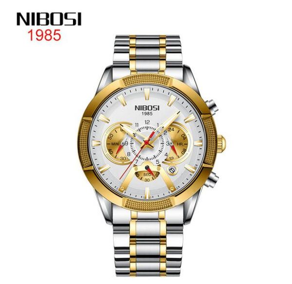 8 style nibosi men's watch waterproof luminous multifunctional men leisure stainless steel watch quartz watches white dail two tone gol, Slivery;brown
8 style nibosi men's watch waterproof luminous multifunctional men leisure stainless steel watch quartz watches white dail two tone gol, Slivery;brown