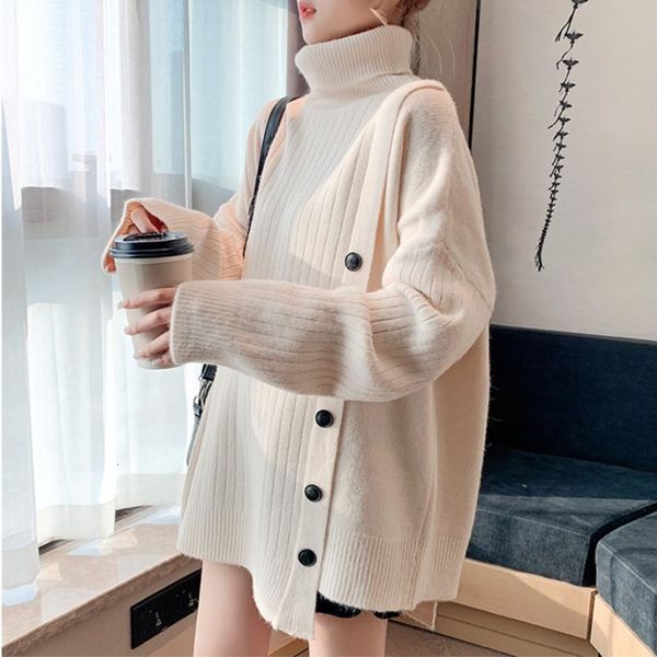 2021 new korean style women's sweaters autumn winter turtleneck button long sleeve ladies jumper casual knitted for female 5yv5, White;black
2021 new korean style women's sweaters autumn winter turtleneck button long sleeve ladies jumper casual knitted for female 5yv5, White;black
