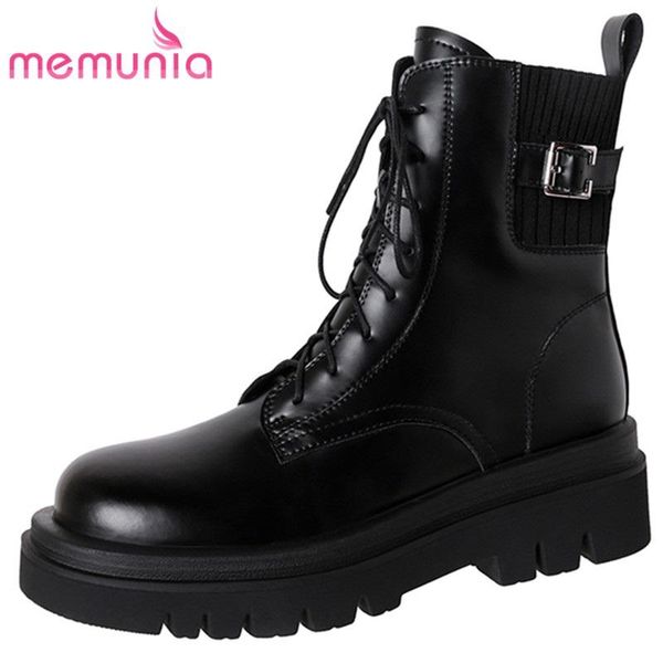 boots memunia arrival cowhide shoes zipper lace up ankle buckle thick heels female winter casual quality, Black
boots memunia arrival cowhide shoes zipper lace up ankle buckle thick heels female winter casual quality, Black