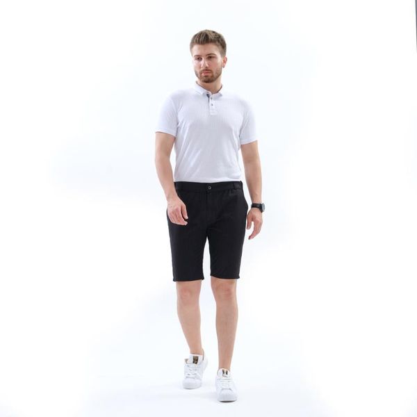 men's shorts modacim black striped sides rubber waist and zipper, White;black
men's shorts modacim black striped sides rubber waist and zipper, White;black