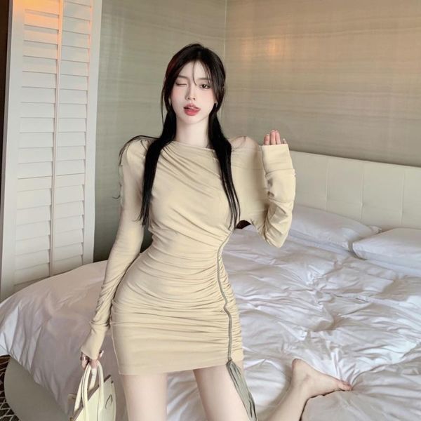 casual dresses style bodycon bandage dress autumn off shoulder diagonal collar korean fashion club mini-dresses female clothes, Black;gray
casual dresses style bodycon bandage dress autumn off shoulder diagonal collar korean fashion club mini-dresses female clothes, Black;gray