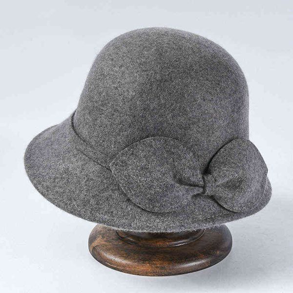 women party formal headwear lady winter fashion asymmetric bowknot 100% wool felt hats bucket hats bowler cap with bowknot w220222, Blue;gray
women party formal headwear lady winter fashion asymmetric bowknot 100% wool felt hats bucket hats bowler cap with bowknot w220222, Blue;gray