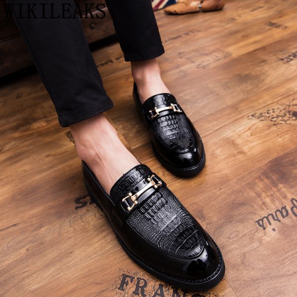 crocodile shoes men elegant brand loafers italian men formal shoes leather coiffeur official shoes men classic erkek ayakkabi, Black
crocodile shoes men elegant brand loafers italian men formal shoes leather coiffeur official shoes men classic erkek ayakkabi, Black