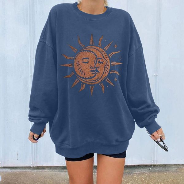 2021 winter leisure fashion solid color halloween theme stamping round neck loose women's sweater, Black
2021 winter leisure fashion solid color halloween theme stamping round neck loose women's sweater, Black