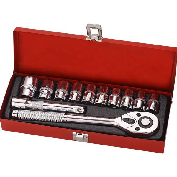 professional hand tool sets 12 piece 1/2 inch drive ratcheting 6 point 12pt mirror finish socket wrench set in iron toolbox,auto motorcycle
professional hand tool sets 12 piece 1/2 inch drive ratcheting 6 point 12pt mirror finish socket wrench set in iron toolbox,auto motorcycle