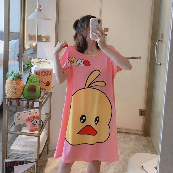 summer cute women nightgown sleepwear cartoon print o-neck short sleeve girl night gown female sleeping dress lady sleep wear, Black;red
summer cute women nightgown sleepwear cartoon print o-neck short sleeve girl night gown female sleeping dress lady sleep wear, Black;red