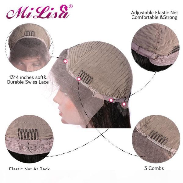 mi lisa short 13x4 straight bob lace front wig for black women brazilian remy hair wig middle part 2x6 bob straight closure, Black;brown
mi lisa short 13x4 straight bob lace front wig for black women brazilian remy hair wig middle part 2x6 bob straight closure, Black;brown