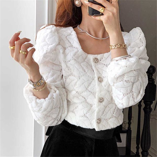 ol gentle lace square collar high waist coats women chic retro jacket office lady brief vintage clothe 210706, Black;brown
ol gentle lace square collar high waist coats women chic retro jacket office lady brief vintage clothe 210706, Black;brown