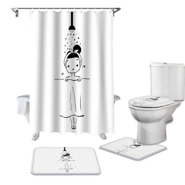 girl in shower bathroom non-slip mat set durable waterproof shower curtain set rug lid toilet cover bath mat rugs
girl in shower bathroom non-slip mat set durable waterproof shower curtain set rug lid toilet cover bath mat rugs