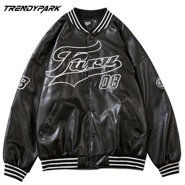 men's bomber jacket spring pu leather fabric digital letters printed high street windbreaker single breasted coat clothing 210927, Black;brown
men's bomber jacket spring pu leather fabric digital letters printed high street windbreaker single breasted coat clothing 210927, Black;brown