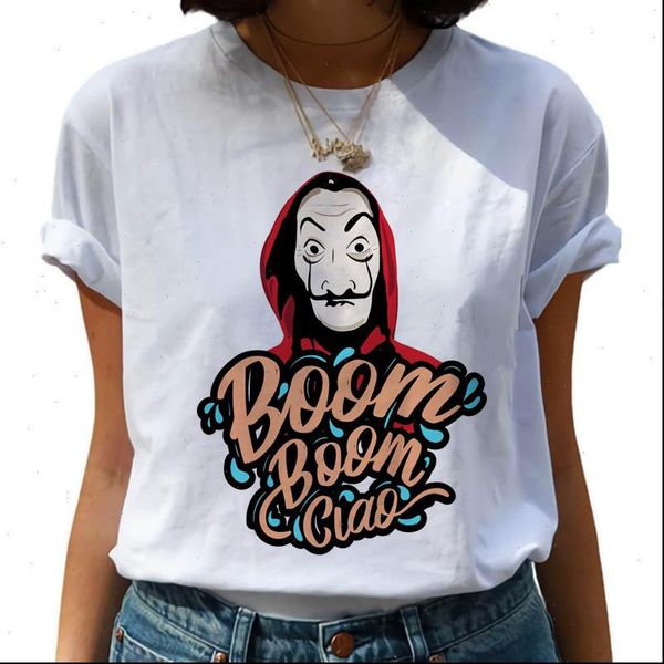 la casa de papel summer women t shirt short sleeve funny money heist house of paper hip hop female tees, White
la casa de papel summer women t shirt short sleeve funny money heist house of paper hip hop female tees, White