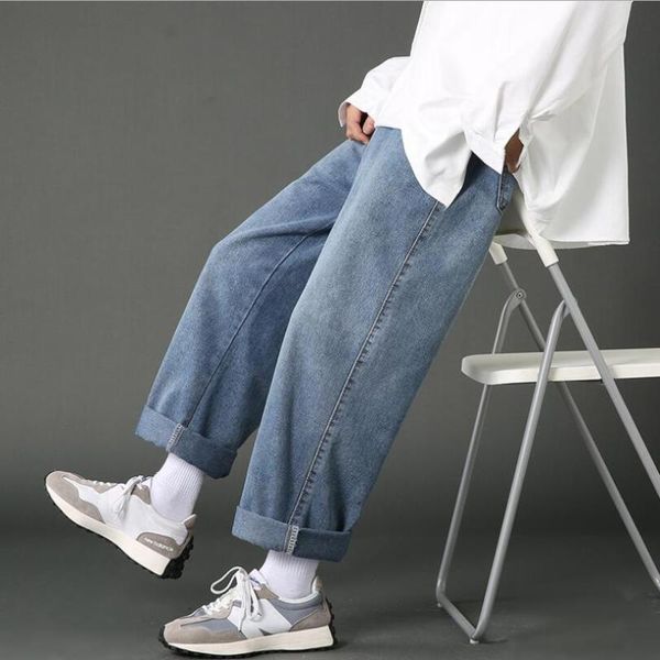 men's jeans mens 2021 autumn winter retro loose straight denim pants man casual wide legs trousers w2331, Blue
men's jeans mens 2021 autumn winter retro loose straight denim pants man casual wide legs trousers w2331, Blue